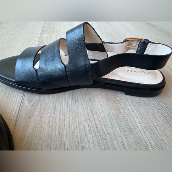 Cole Haan Anela Grand Black Leather Strappy Sandals Sz 7 EUC - Picture 14 of 16